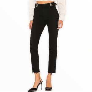 GRLFRND Zoey Double Buckle Belted Jeans
